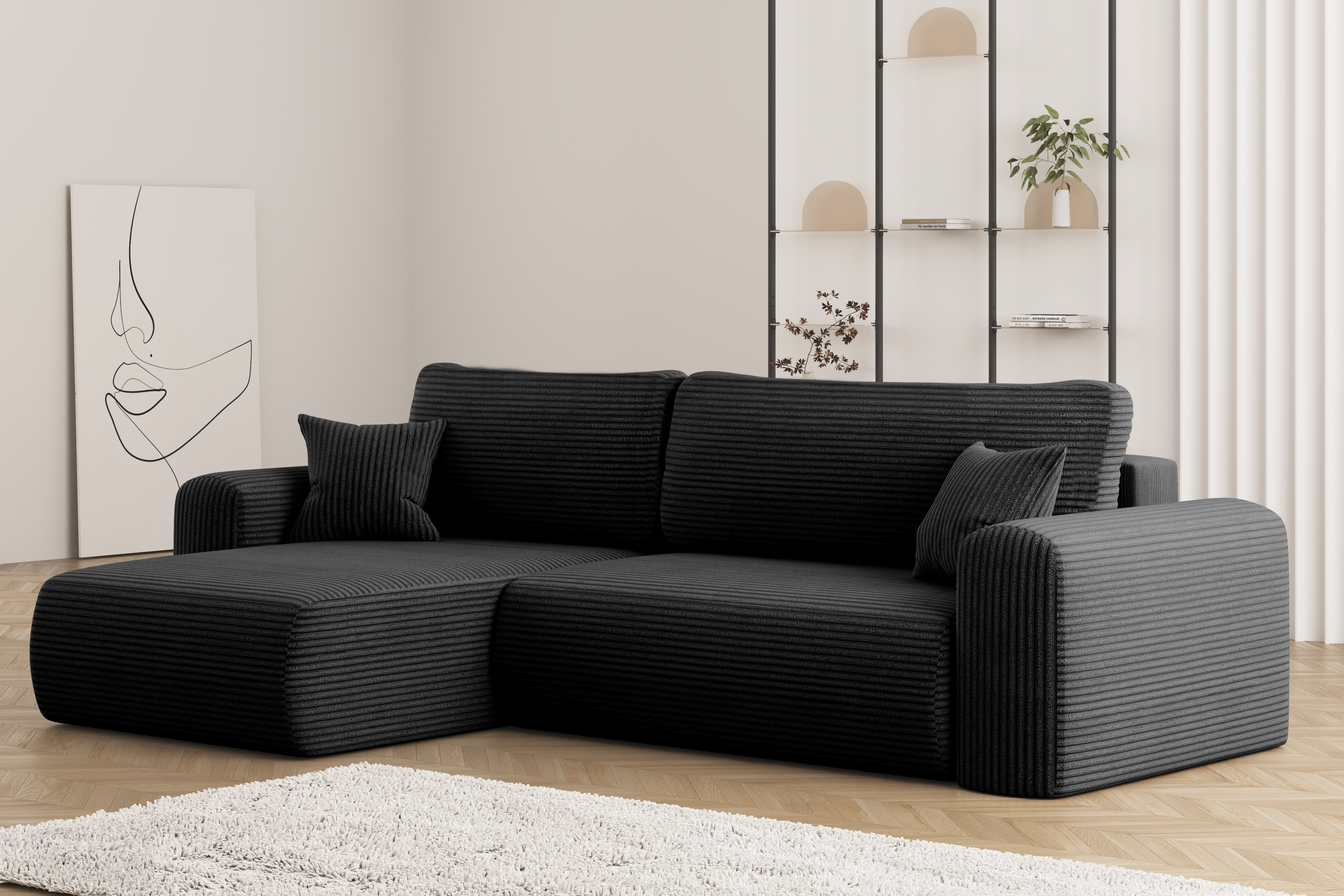 Capri L Ecksofa Poso Stoff 135